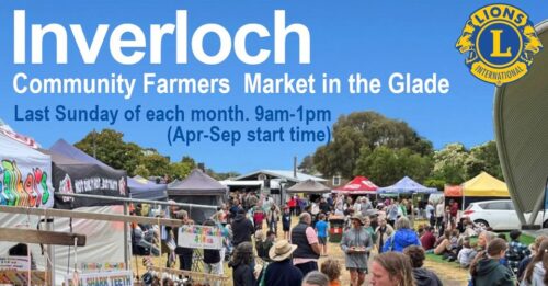 The Inverloch Lions Community Farmers Market has products from local farmers and producers. Run by the Lions Club it is held on last Sunday of month from 9am