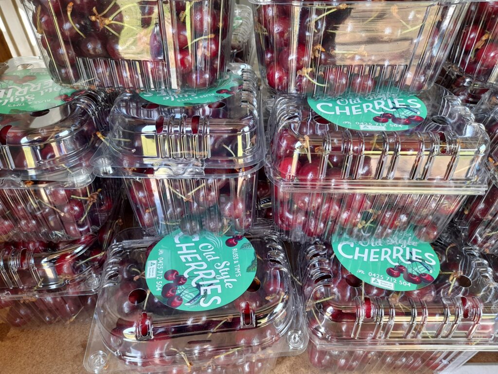 cherries at sale market